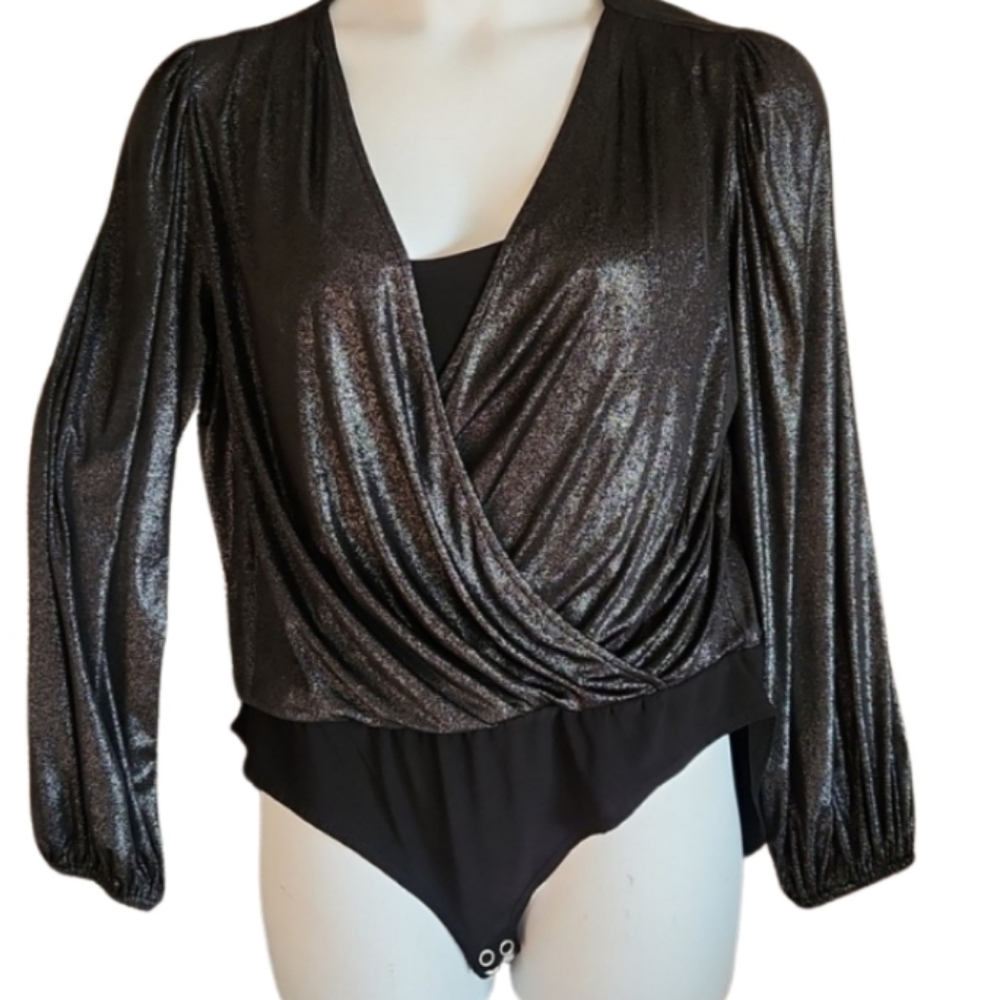 NWT! Prelude black/silver bodysuit